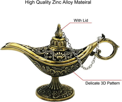 Vintage Aladdin's Genie Lamp (Medium Bronze)