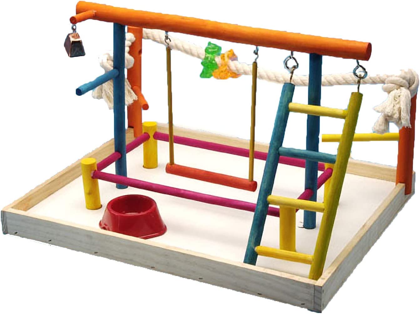 Bird Wooden Playpen, 4 Multicolor (Extra Large)