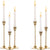 Set of 6 Vintage Tabletop Candle Holders, Gold