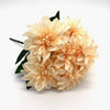 10 Artificial Dahlia Flower Heads, (Champagne)