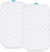 Waterproof Crib Mattress Cover, 2-Pack (White Bamboo)