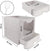 Collapsible litter box with lid for pets, gray