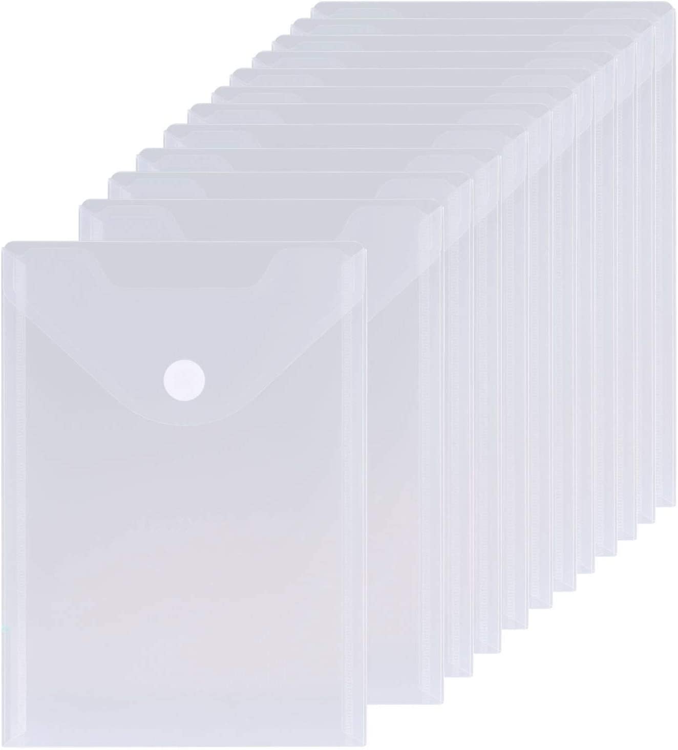 Pack of 12 Large Clear Storage Bags for Dies and Stamps