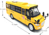 Removable 9" metal school bus with lights and sounds (Scale 1:32)