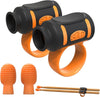 Drumstick grips with drum silencers, orange-black