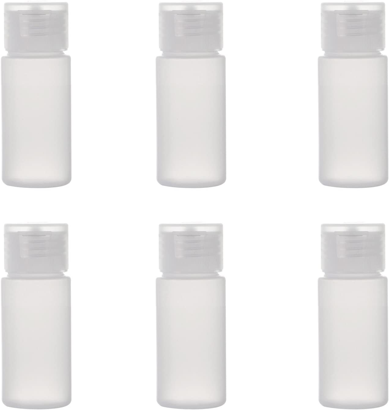 Empty Plastic Bottles, 1 oz (30 ml), 6-pack with Labels