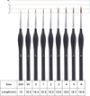 9 Piece Detail Brush Set for Acrylic