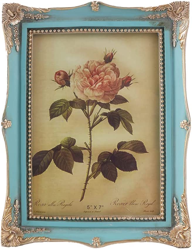 Vintage Picture Frame 5x7, (Antique blue)