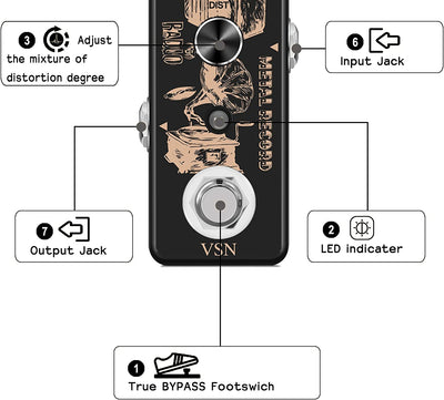 Mini Pedal with Guitar Effects Knobs (Style: Holy War)