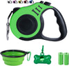 Pet Leash with 1 Portable Silicone Container, Green