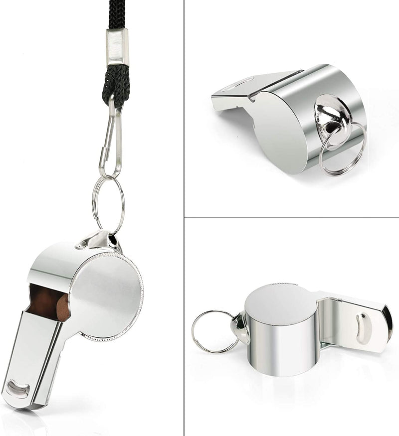 Super Loud Stainless Steel Whistle With Lanyard