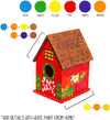 Paint Kit, Bird House, Wood, 6 Different Colors