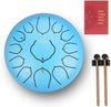 Steel tongue drum-13 note 12-inch percussion instrument, lakeblue