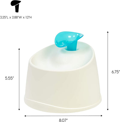 Water Fountain for Pets, Automatic, White, Blue, Polypropylene