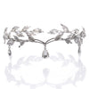 Diamond Leaf Wedding Crown Headband, Color: Silver