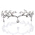 Diamond Leaf Wedding Crown Headband, Color: Silver