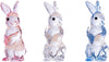 Set of 3 Crystal Bunny Easter Decorations (Crystal)