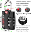 Security lock for travel suitcases (Pack of 6, Black).