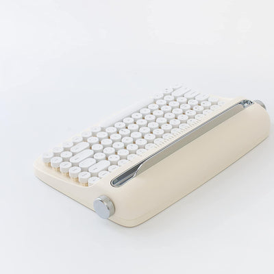 Retro Bluetooth Typewriter Keyboard with Integrated Stand