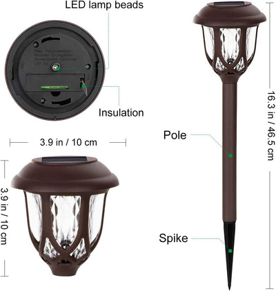 Solar Lights Outdoor Decorative,10 Packs, cool white