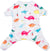 Pet Pajamas, Color: White Dinosaur, XS (12''-12.5'' x 7.5''-8'')