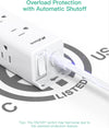 Electrical multi-socket with 9 spaced outlets, 5Ft Extension Cord