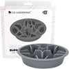 Slow Feed Dog Bowl, 7.5-8 Inches, Grey)