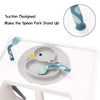 Utensil set with case, Suction-Blue/Yellow