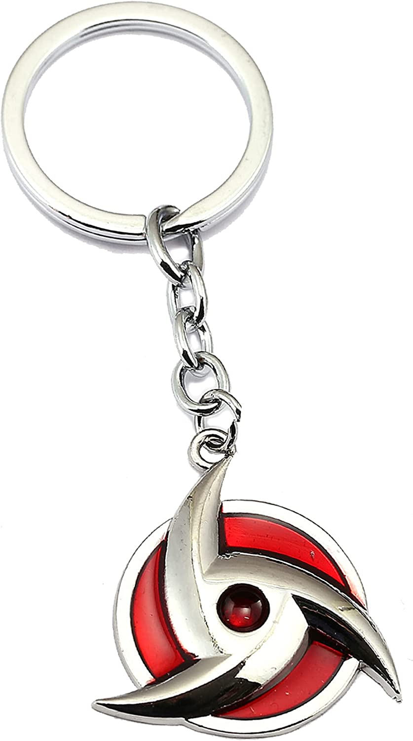 Anime Keychain Sharingan Leaf Village Alloy Key Chain Pendant