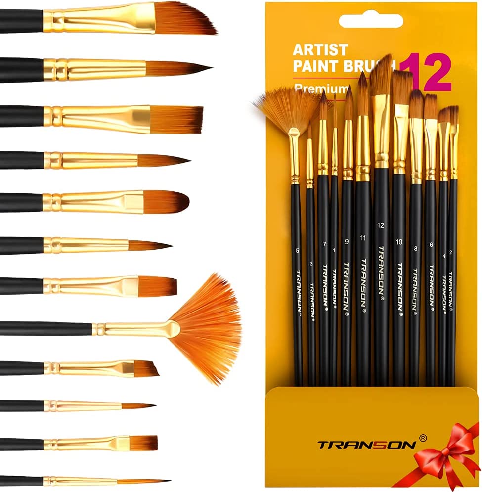 Art Paint Brush (colour:Black-12pcs)