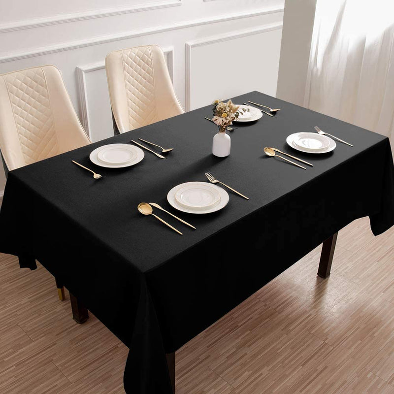 Rectangular Tablecloth, 90" x 156" (Color: Black)