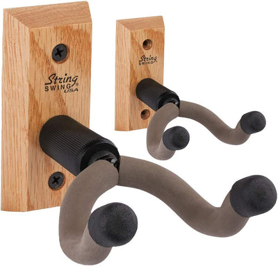 Musical Instrument Wall Mount, Oak Wood (2-Pack)