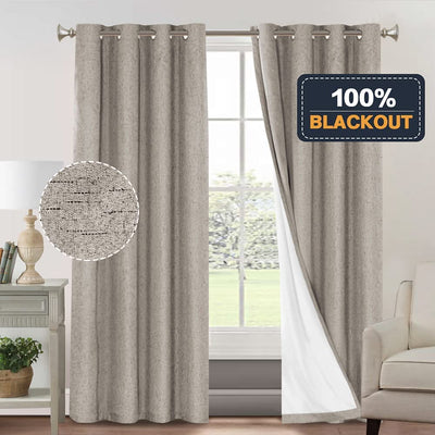 Thermal Insulated Blackout Curtains (2 Panels, 52 x 84 Inches, Taupe)