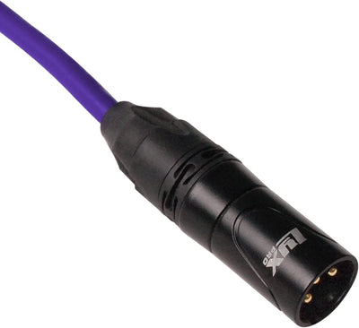 3-Pin Balanced XLR Microphone Cable - Purple (10ft)