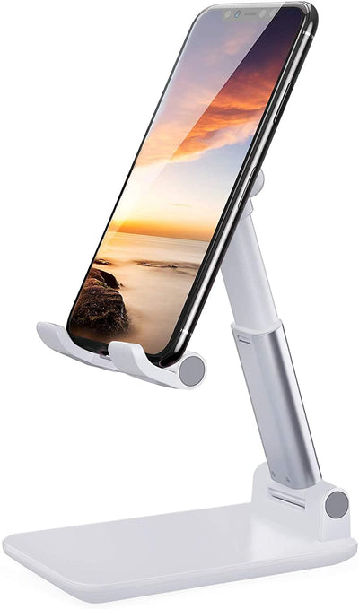 desk phone stand, Color: (White)