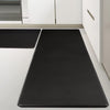 Waterproof and anti-slip kitchen mats (2 pieces, black)