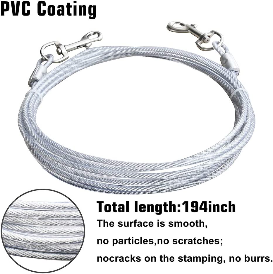 17 'Double Locking Heavy Duty Pin Pet Restraint Cord