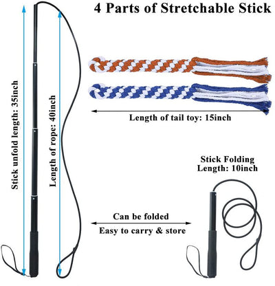 Pet Flirt Stick Pole, stretch to 35", length of rope:40"