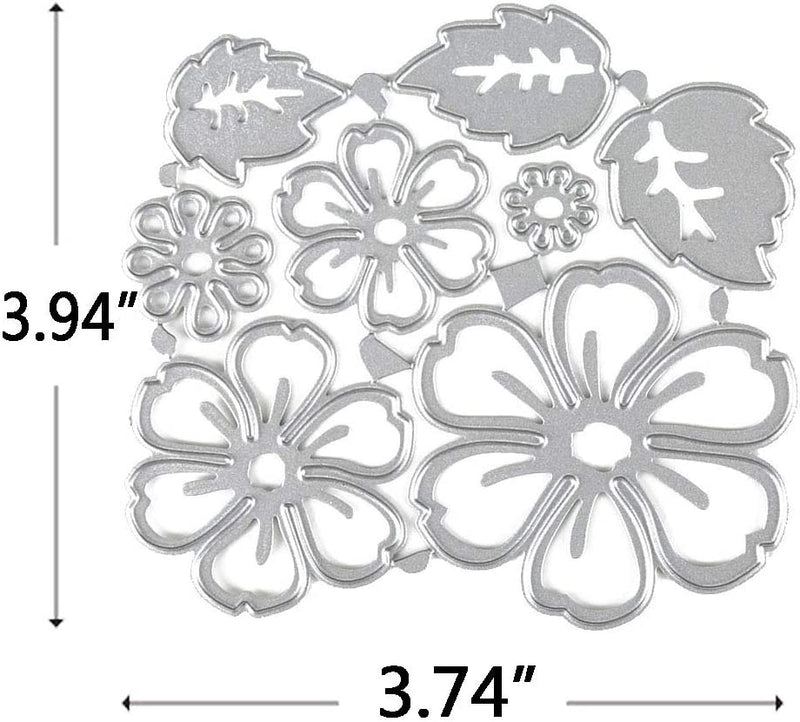 Cutting dies for making cards. 3 Flowers 3 Leaves