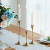 Set of 5 Vintage Tabletop Candle Holders, Gold