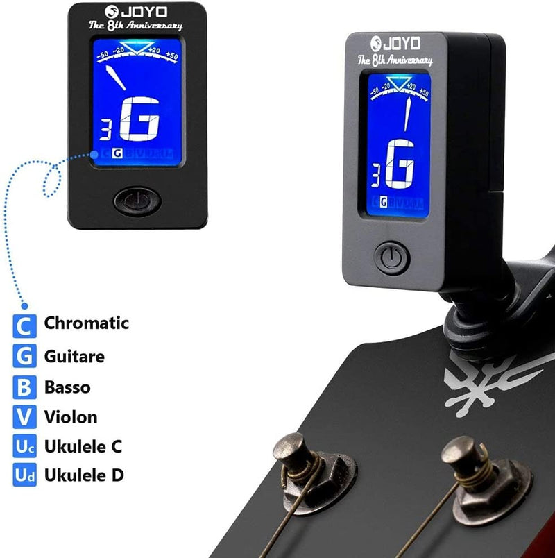 Guitar Tuner Clip on Digital Electronic Tuner for all instruments