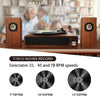 3-Speed Bluetooth Turntable, Walnut Wood Color