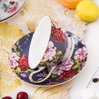 Tea Cups and Saucers, Set of 6 (8oz)