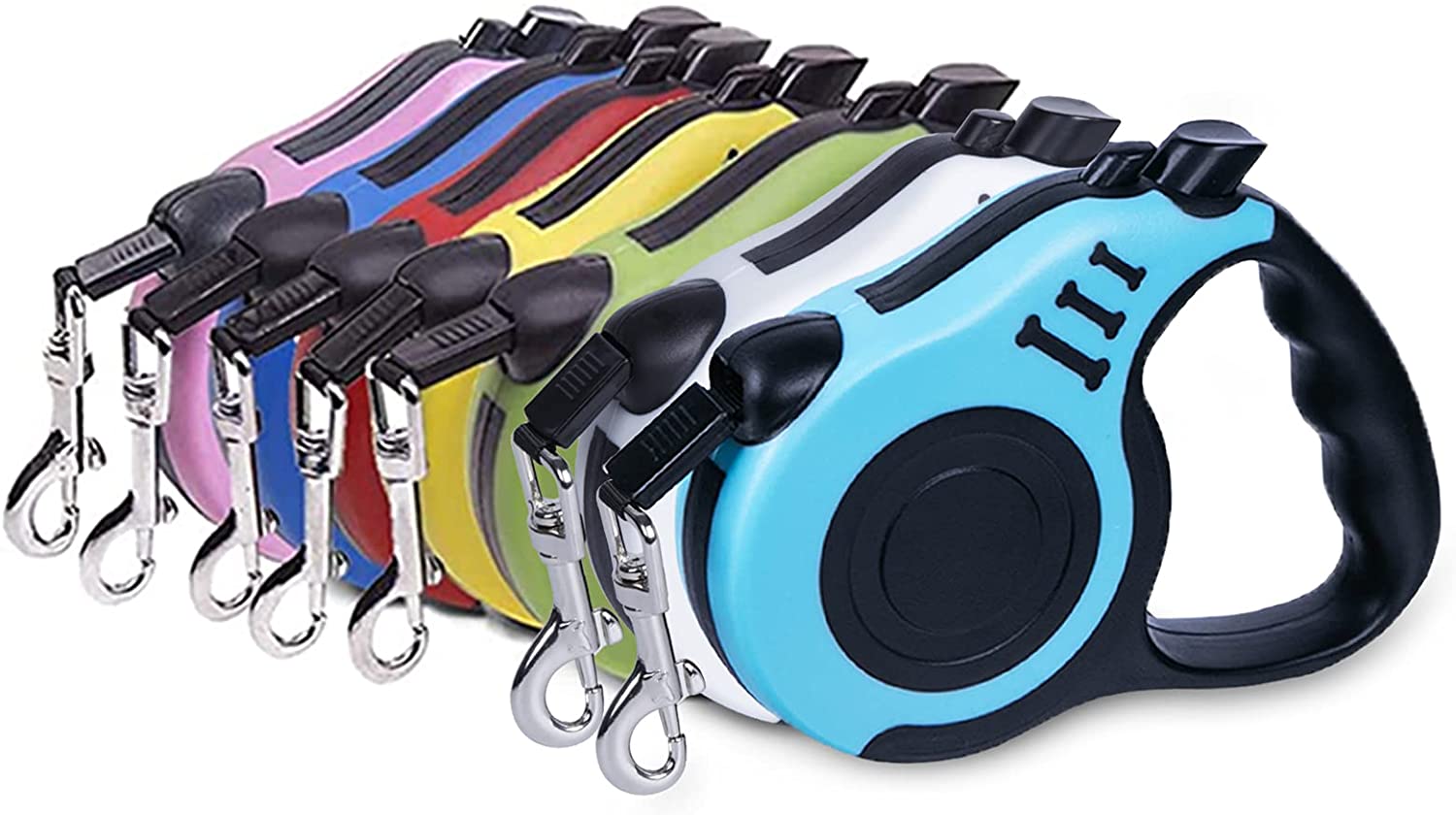 10ft Retractable pet leash, lake blue