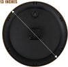 Retro Large Metal Wall Clock (Color: Black) 13"