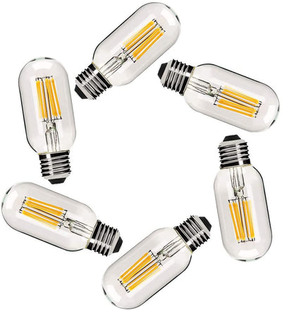 Dimmable Vintage LED Bulb, 6pcs - 60W, Daylight White