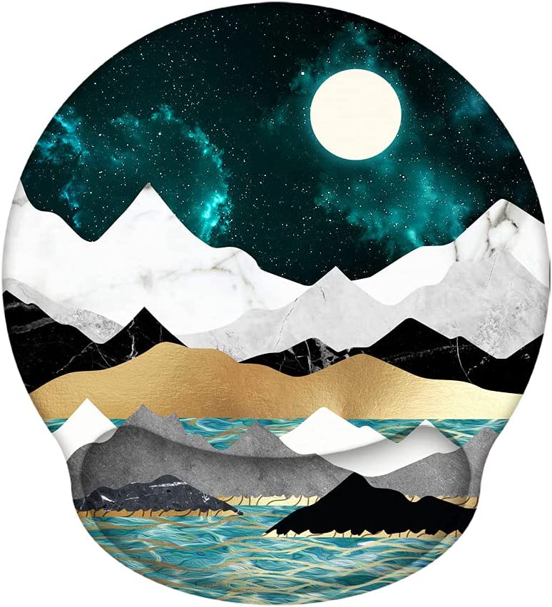 Mouse Pad with Gel, Mountain Moon