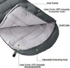 Sleeping Bag - 4 Seasons. Light Grey/Left Zipper