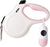 16ft Retractable Pet Leash (White & Pink)