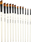 Paint Angled Brushes Set for Acrylics,Nylon Hair, white